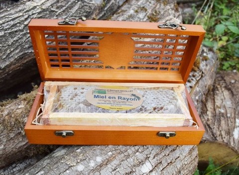 Coffret Cadeau  pour miel en Rayon biologique